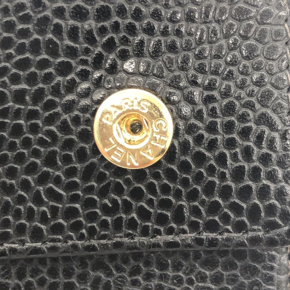 CHANEL Black Caviar Leather 6 Key Holder Case Wallet with Pouch - 4.24"x2.75" - Picture 5 of 16